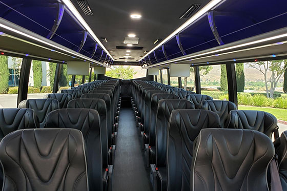 nashville charter bus seating