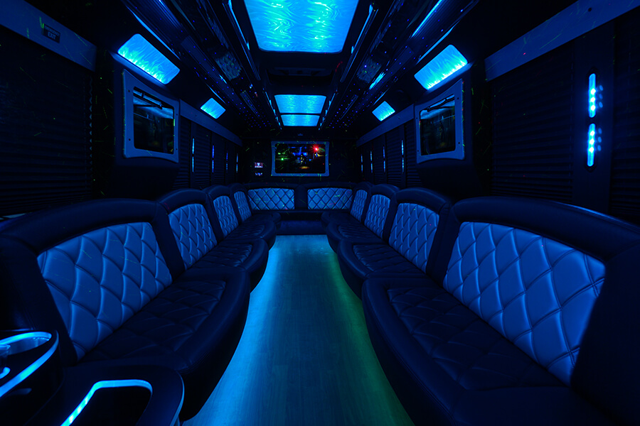 ultimate party bus interior