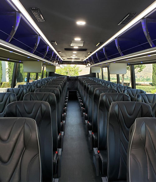 charter buses interiors